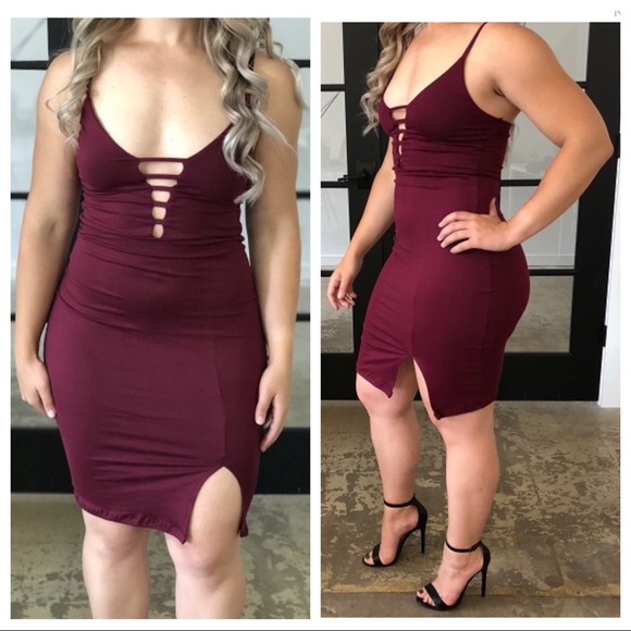 low cut bodycon dress